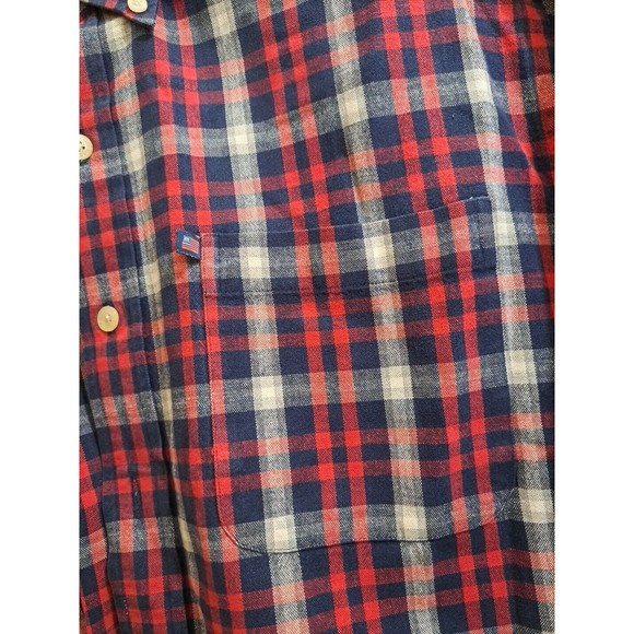 Vtg Ralph Lauren Polo Jeans Co Shirt Mens M Blue Red Plaid Button Up Heavyweight - Picture 3 of 7